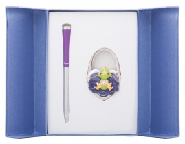Набір подарунковий "Fairy Tale": ручка кулькова + гачок д/сумки, фіолетовий Langres LS.122027-07