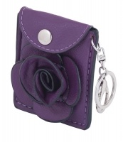 Набір подарунковий "Floret": ручка кулькова + гаманець для монет + дзеркальце, фіолетовий Langres