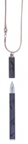 Ручка кулькова "Lace" с цепочкой 70см, чорний, в подарунковому футлярі Langres LS.402027-01