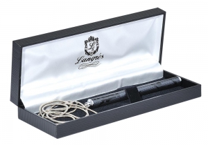 Ручка шариковая "Lace с цепочкой 70см, черный, в подарочном футляре Langres LS.402027-01
