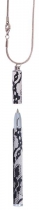 Ручка кулькова "Lace" с цепочкой 70см, білий, в подарунковому футлярі Langres LS.402027-12