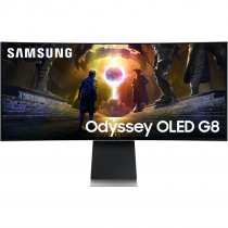Монітор Samsung 34" Odyssey OLED G8 HDMI, DP, USB, Bluetooth, MM, OLED, 3440x1440, 0.3ms, HAS, FreeSync Premium Pro,  CURVED LS34DG852SIXUA