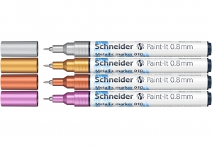 Набор маркеров металлик Paint-It 0,8 мм 4 шт. SCHNEIDER ML01011501