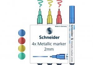 Набір маркерів металік Paint-It 2,0 мм 4 шт. SCHNEIDER ML01111502