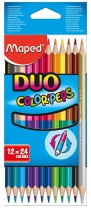 Карандаши цветные COLOR PEPS Duo двусторонние 12шт./24 цв. Maped MP.829600