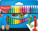 Мел восковая COLOR PEPS Wax Crayons, 18 цв. Maped MP.861012