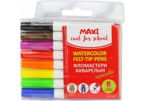 Фломастеры акварельные, 8 цветов MAXI MX01134