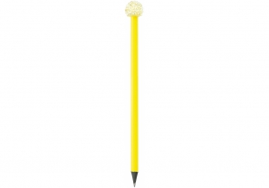 Олівець чорнографітний HB із акриловою сяючою прикрасою, жовтий корпус MAXI MX14918