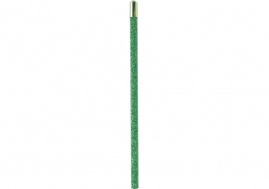 Олівець чорнографітний HB зелений з металевим топом та кристалом, покриття з блискіток MAXI MX14923