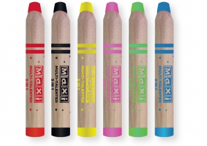 Олівці кольорові "Multi-Talented 3 в 1", 6 кольорів з чинкою, круглі MAXI MX15171