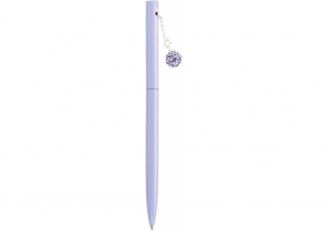 Ручка металлическая сиреневая с брелоком "WOW", пишет синим MAXI MX16340