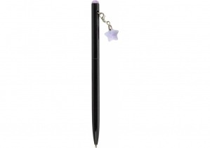 Ручка металлическая с сиреневым брелоком-кристаллом "Звезда", пишет синим MAXI MX16362