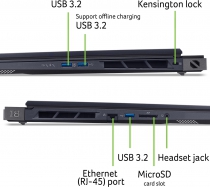 Ноутбук Acer Predator Helios 18 PH18-73 18" WQXGA IPS, Intel U9-275HX, 32GB, F1TB, NVD5080-16, Lin, чорний NH.QVZEU.004