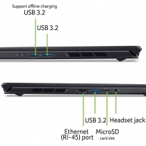 Ноутбук Acer Nitro V 16S ANV16S-61 16" WQXGA IPS, AMD R9-365, 32GB, F1TB, NVD5070-8, Win11P, чорний NH.QXTEU.001