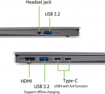 Ноутбук Acer Swift Go 14 SFG14-64 14&quot; WUXGA OLED, AMD R5-340, 16GB, F512GB, UMA, Win11, серебристый NX.JDAEU.003
