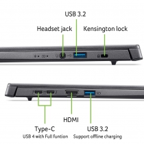 Ноутбук Acer Aspire 14 A14-52MT 14&quot; WUXGA IPS Touch, Intel U7-258V, 32GB, F1TB, UMA, Win11, серый NX.JDJEU.003