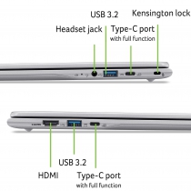 Ноутбук Acer Chromebook CB315-6H 15" FHD IPS, Intel P N250, 8GB, F128GB, UMA, ChromeOS, сріблястий NX.JGHEU.003