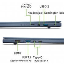 Ноутбук Acer Swift Go 14 SFG14-75 14" WUXGA OLED, Intel U7-258V, 32GB, F1TB, UMA, Win11, синій NX.JNBEU.003