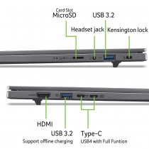Ноутбук Acer Aspire 16 A16-61M 16" WUXGA+ OLED, AMD R5-330, 16GB, F1TB, UMA, Lin, сірий NX.JS3EU.002