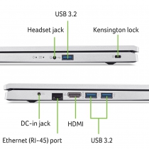 Ноутбук Acer Aspire 3 A317-54 17.3" FHD IPS, Intel i7-1255U, 16GB, F1TB, UMA, Lin, сріблястий NX.K9YEU.00T