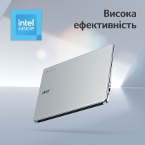 Ноутбук Acer Chromebook CB315-4H 15" FHD IPS, Intel P N6000, 8GB, F128GB, UMA, ChromeOS, сріблястий NX.KB9EU.002