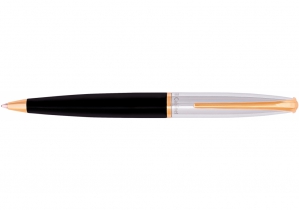 Ручка кулькова Miracle, чорна з хромом CABINET O15384-01