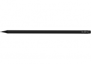 Олівець чорнографітний Optima All BLACK HB корпус чорний, загострений, з гумкою O15540