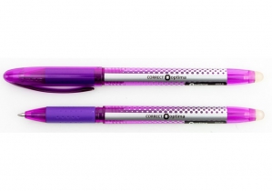 Ручка гелева самостираюча OPTIMA CORRECT 0,5 мм, пише фіолетовим O15747