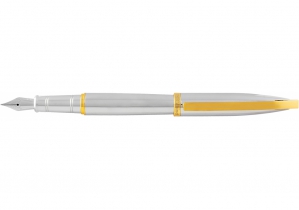 Ручка перова Monaco, корпус сріблястий із золотистим CABINET O15921-68