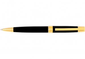 Ручка кулькова Toledo, чорна з золотистим CABINET O15950-15