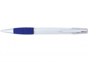 Ручка шариковая автомат. OPTIMA EDELWEIS металлическая 0,5 мм. Корпус белый, пишет синим в блистере O17109