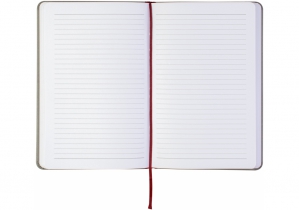 Деловая записная книжка NEBRASKA, А5, мягкая обложка, резинка, белый блок линия, красный OPTIMA O20124-03