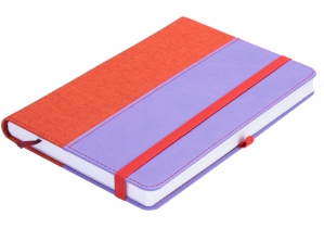 Деловая записная книжка COMBI-17, А5, твердая обложка, резинка, белый блок линия OPTIMA O20125-17
