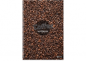 Блокнот А4, 80 арк., «Малюнки природи» Coffee, клітинка, спіраль OPTIMA O20330-01