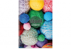 Блокнот А4, 80 арк., «Малюнки природи» Wool, клітинка, спіраль OPTIMA O20330-05