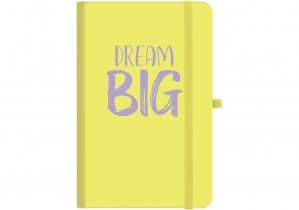 Діловий записник (Блокнот) "Dream_big" з гумкою 136х207мм, повнокольорова обкладинка, блок - шитво н OPTIMA O20812-25