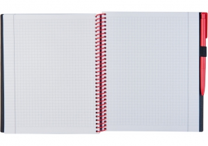 Блокнот "Splash" с ручкой на резинке, с цветной наклейкой,175х206мм, пластиковый обклад, оранжевый OPTIMA O20840-06
