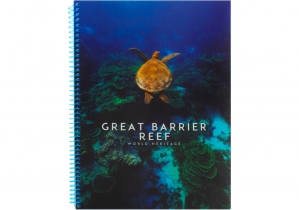 Блокнот "World: Reef", A4 (200х285), пластиковая обложка, ПВХ спираль, 80 л., клетка OPTIMA O20846-23