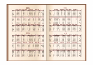 Щоденник недатований, CAPRICE, блакитний, кремовий блок CABINET O25426-11