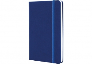 Деловая записная книжка SQUARE, А5, твердая обложка, резинка, белый блок клеточка, синий OPTIMA O27100-02