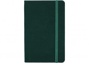 Деловая записная книжка SQUARE, А5, твердая обложка, резинка, белый блок клеточка, зеленый OPTIMA O27100-04