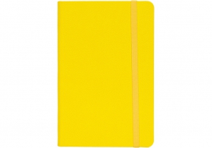 Деловая записная книжка NAMIB, А5, твердая обложка, резинка, белый блок клеточка, желтый OPTIMA O27101-05