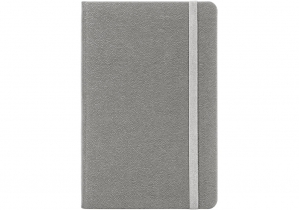 Деловая записная книжка NAMIB, А5, твердая обложка, резинка, белый блок клеточка, серый OPTIMA O27101-10