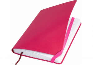 Діловий записник VIVELLA, А5, м’яка обкладинка, гумка, білий блок лінія, рожевий OPTIMA O27104-09