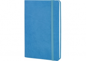 Деловая записная книжка VIVELLA, А5, Мягкая обложка, резинка, белый блок линия, голубой OPTIMA O27104-11