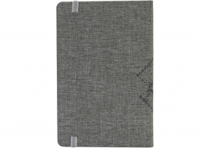 Діловий записник Architect сірий, А5, тверда обкладинка текстиль, гумка, блок клітинка OPTIMA O27191-01