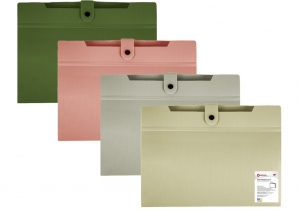 Папка з розширенням, А4, OPTIMA, 600 мкм, фактура "СМУГА", асорті O35546