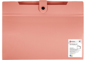 Папка з розширенням, А4, OPTIMA, 600 мкм, фактура "СМУГА", асорті O35546