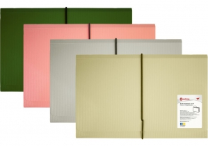 Папка з розширенням, А5, OPTIMA, 600 мкм, фактура "СМУГА", асорті O35547