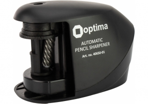 Точилка автоматическая пластиковая на батарейках, черная OPTIMA O40650-01